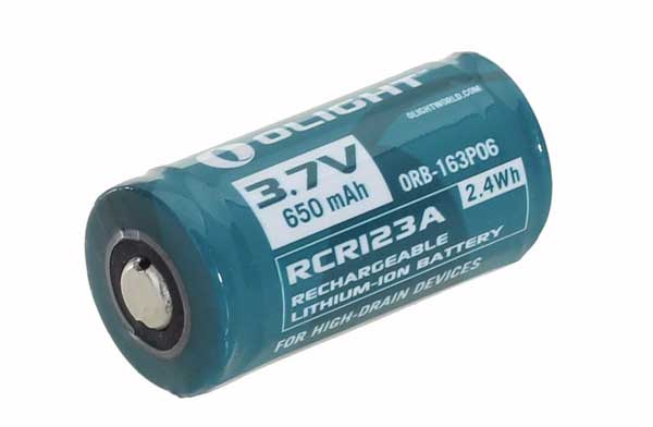Front view of 3.7V 650mAh Battery