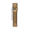 front view of Olight Warrior Mini 2 in desert tan
