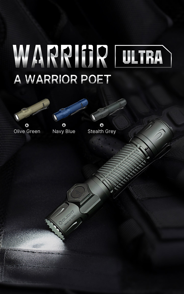 Olight Warrior Ultra Powerful 2500lm Tactical Torch 55 Day Runtime