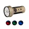 Olight Marauder Mini: Powerful tactical flashlight, camo color, with red, green, and blue beam options for various uses.