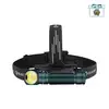 Olight Dark Teal Headlamp, front view, with three LEDs and textured grip for hands-free outdoor lighting.