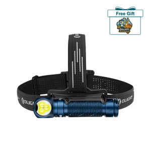 Olight Blue Perun 3 Headlamp with Triple LED Design and Adjustable Headband for Hands-Free Lighting