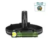 Olight Green Perun 3 Headlamp Front View with Triple-LED Light for Hands-Free Outdoor Lighting