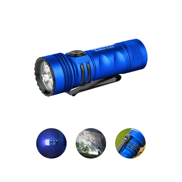 Right side view of Seeker 4 Mini in blue