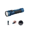 front view Seeker 4 Pro Powerful Rechargeable Led Torch in midnight blue