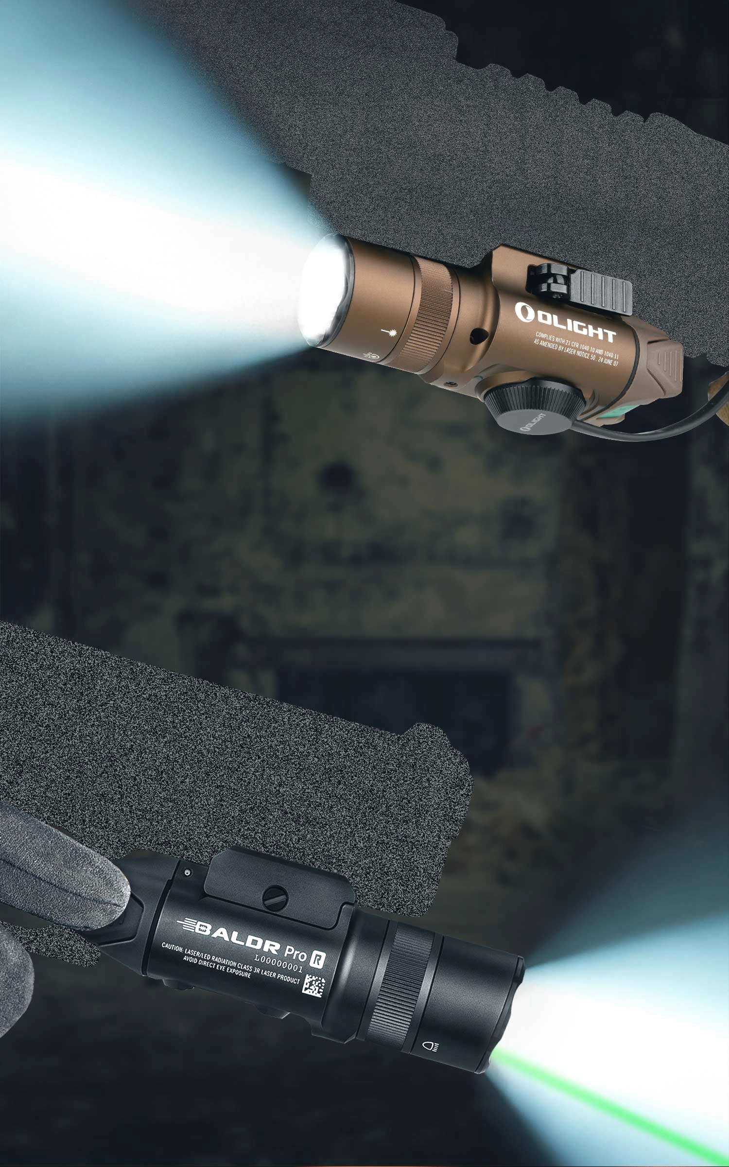 Olight Baldr Pro R - Tactical Torch With Green Laser - Olight