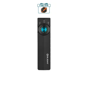 Olight Black ArkPro Ultra with Blue Button and Multi-Color LED for Everyday Carry and Inspection