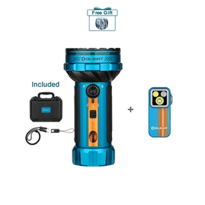 Olight Blue Oclip Pro and I3T 2 Flashlight Bundle with Charging Cable and Storage Case for Everyday Carry