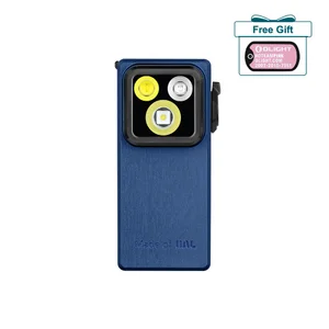 Olight Blue Oclip Ultra Front View with Triple-LED Design for Everyday Carry and Portable Lighting