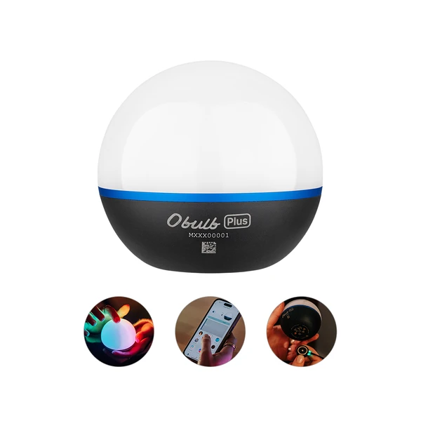Olight Obulb Plus Rechargeable Multicolour Light with APP and Touch Control in black