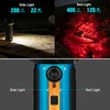 Olight Marauder Mini 2 flashlight with side light for map reading and red light for night vision preservation in a dark cave.