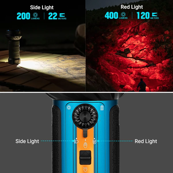 Marauder Mini 2 10000lm Dual Beam Rechargeable Flood Spot Torch