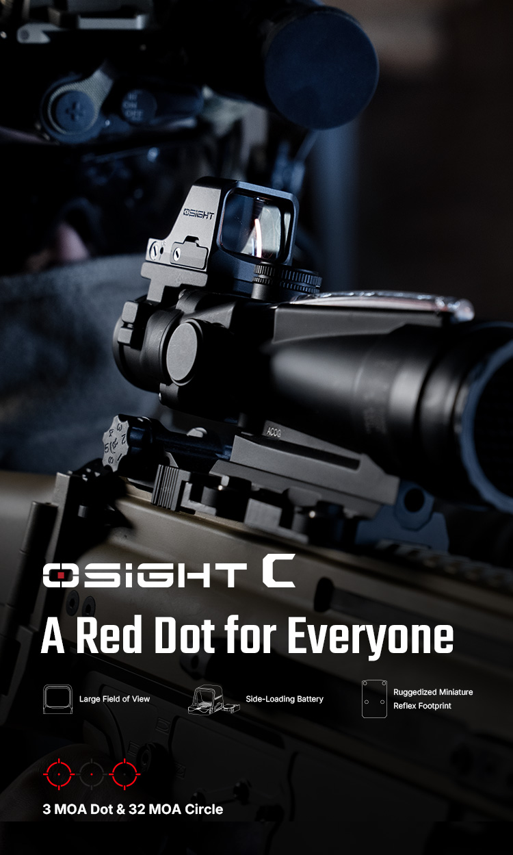 Osight C Red Dot Sight Multi-Coated Lens Enhanced Clarity Motion