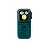 Olight Green Oclip Pro EDC Clip Light Front View with Triple LED and Compass Pattern for Hiking and Everyday Carry