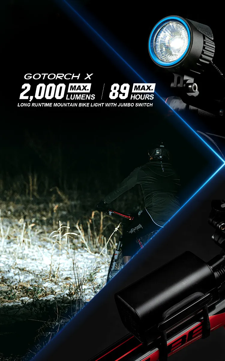 Olight Gotorch X (EXTENDED) Mountain Bike Light - Olight Australia