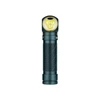 Olight dark teal 20230804 right-angle flashlight front view with three emitters and textured grip for hands-free outdoor use