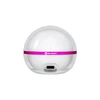 Olight Sphere C round white portable light with pink accent band and USB-C charging port isolated on white background