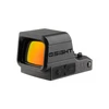 Olight Osight red dot sight with orange reflective lens on a white background