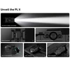 Olight PL X flashlight features: innovative floodlight, spotlight, broad compatibility, secure anti-loosening, USB-C charging, metal construction