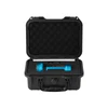Olight blue Oclip Pro and I3T 2 flashlights in a protective case, side view, ready for EDC or outdoor use.