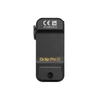 Olight Black Oclip Pro Front View with Gold Lettering and QR Code for Secure Attachment