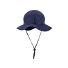 Outdoor Wide Brim Bucket Hat in navy blue