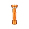 Olight Prowess orange tactical flashlight with textured grip and bidirectional lighting on white background