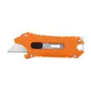 Olight Orange Sheepdog Utility Knife Side View with Retractable Blade and Textured Grip for Outdoor EDC Use