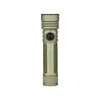 Olight Seeker Ultra olive green rechargeable tactical flashlight isolated on white background