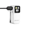 Olight White Oclip Pro with Charging Cable and Multi-beam LEDs for Hands-Free Illumination