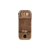 Olight Oclip copper finish clip-on EDC flashlight back view showing pocket clip and CE certification details