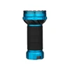 Olight Blue Marauder Mini 2 Flashlight Front View with Black Textured Grip for Outdoor and Tactical Use