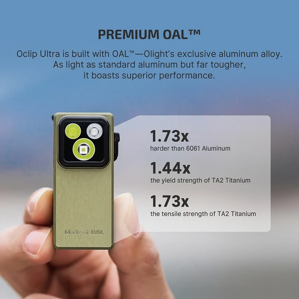 オーライト　olight Oclip Ultra OAL合金製 オリーブグリーン Olight Oclip Ultra: Rechargeable Mini Clip-On Torch- Olight