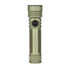 Olight Seeker Ultra OD green tactical flashlight with 4800 lumens and textured grip isolated on white background