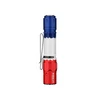 Olight Red, White, Blue Warrior 3S Flashlight with Clip for Tactical and Outdoor Use