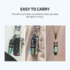 Olight Imini 2 keychain flashlight attached to keys, a belt loop, and worn as a necklace.
