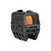 Olight Osight R enclosed red dot sight with orange tinted glass lens and matte black mounting base on white background