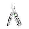 NexTool stainless steel multi-tool pliers with skeletonized handles isolated on white background