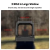 3 MOA red dot sight with 24mm x 21.5mm window for fast target acquisition, rifle scope, handgun optic.