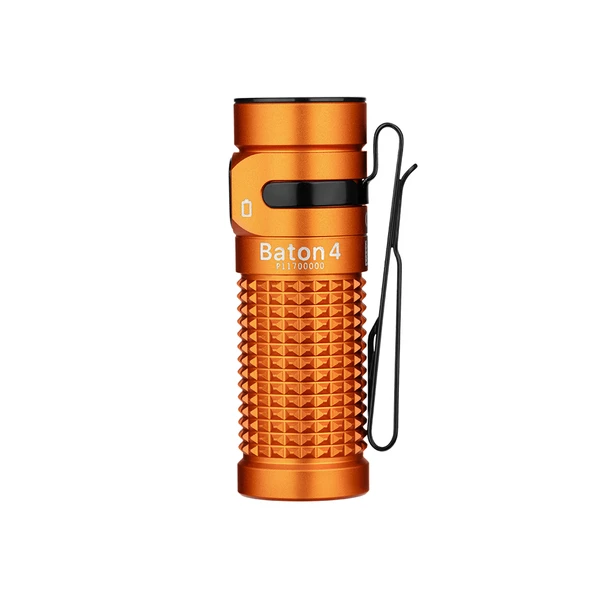 left side front view of Baton 4 in Orange