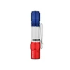 Olight Red White Blue Warrior 3S Tactical Flashlight with Dual Switch and Pocket Clip for Law Enforcement Use