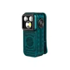 Olight Teal Oclip Pro Clip-on Flashlight Isometric View with Compass Pattern and Triple LED for Outdoor EDC Gear