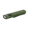 Olight Olive Green Arkfeld Pro Side View with Flashlight and Laser Features for Everyday Carry