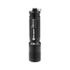 Black Olight I3E EOS flashlight with keyring, sleek and compact.