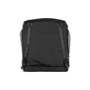 Black backpack with mesh pockets on the sides and adjustable shoulder straps against a white background.