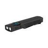 Olight Black ArkPro Ultra Flashlight, side view with a teal button and USB charging port, designed for EDC and outdoor activities.