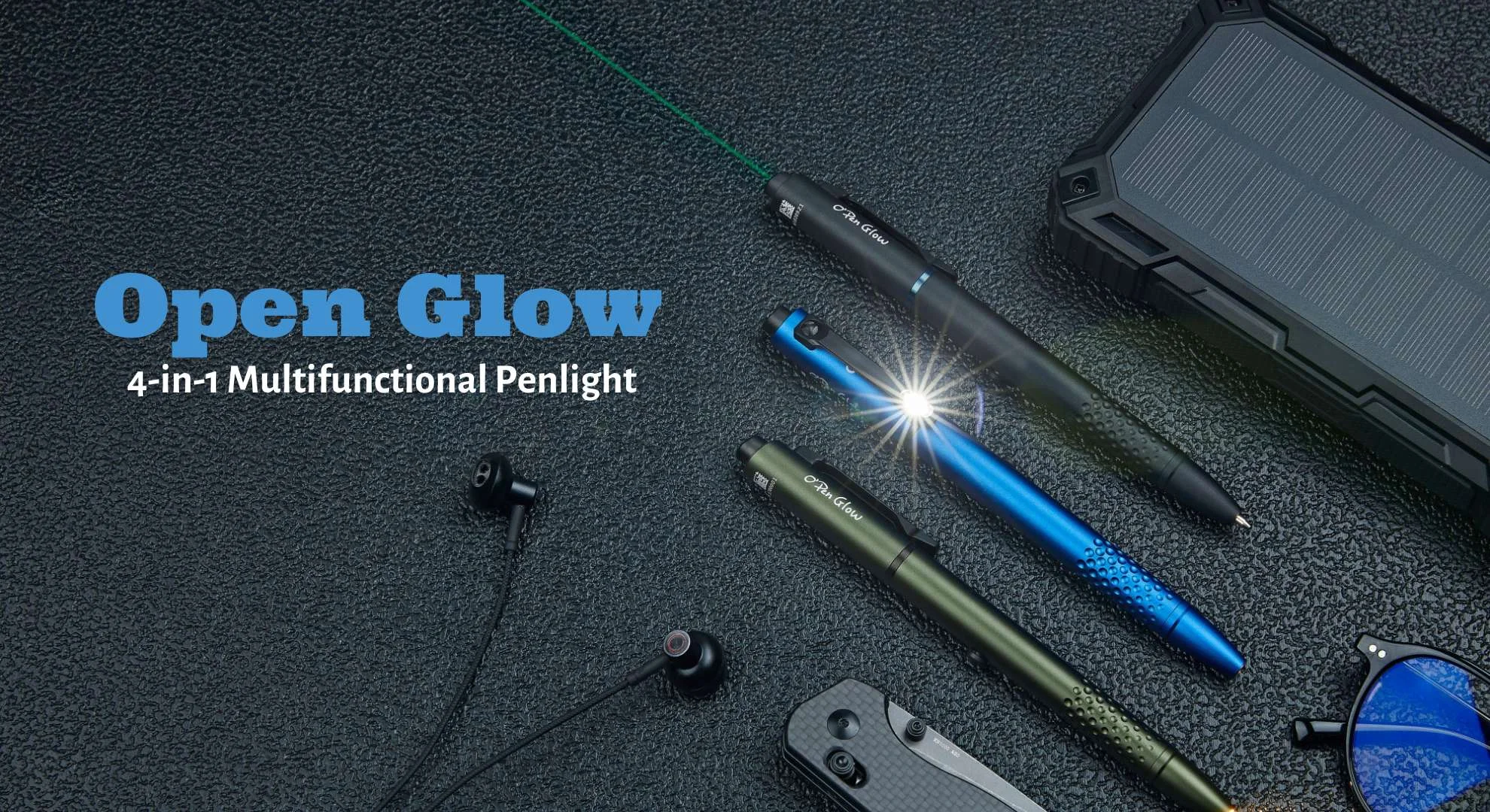 Modern Convenience: Open Glow EDC Penlight with Fashionable Charging Base