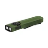 Olight Green ArkPro Ultra Side View with Dual Light Sources and Adjustable Clip for EDC or Work