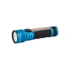 Olight Blue Seeker 4 Pro Flashlight Side View with textured grip for professional outdoor lighting.