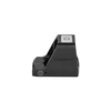 Black reflex sight, side view, white background, for rifles and shotguns, precision aiming optic